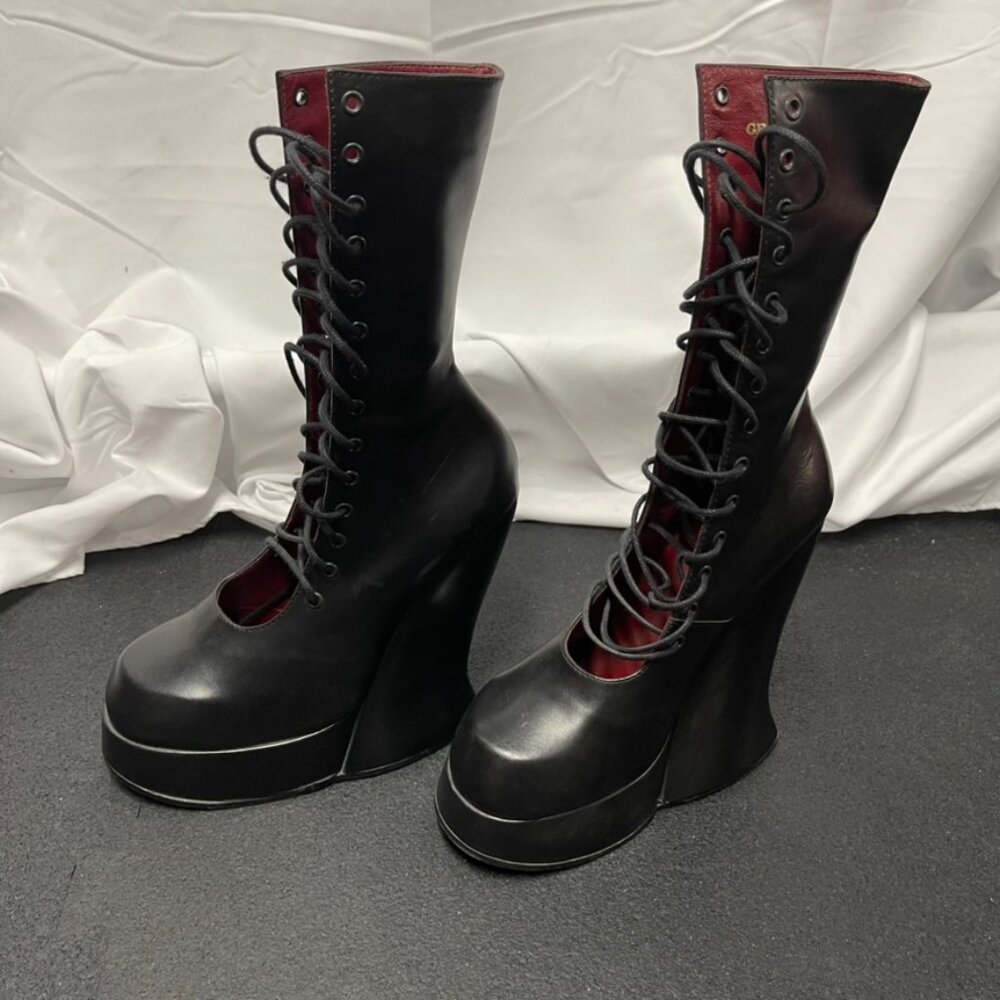 Fluevog Original Corset Grand National Boots Sz 7 - Picture 7 of 12